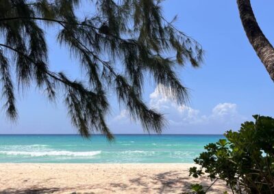 First view of the beach and sea walking directly from the apartments.
