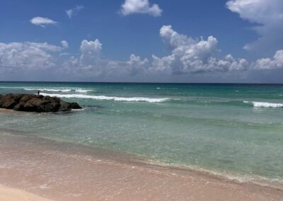 White Sands beach South view.