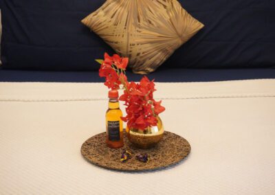 Complimentary rum punch and chocolates for every check-in.